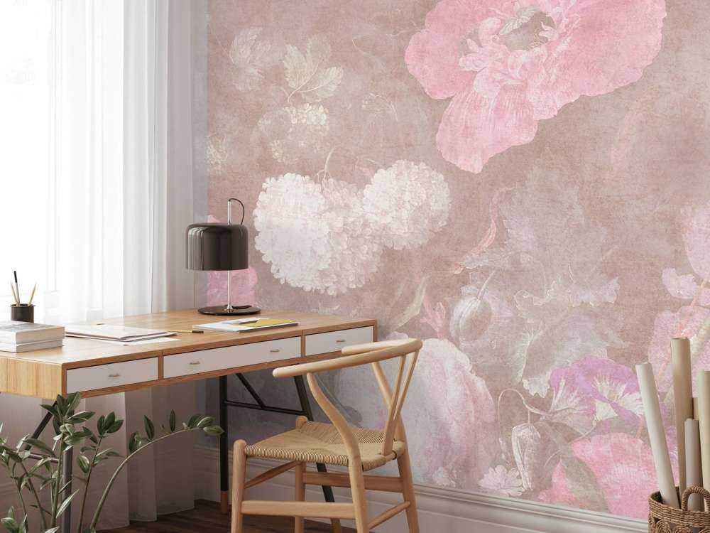 Baroque bloemen stilleven - vintage pastel