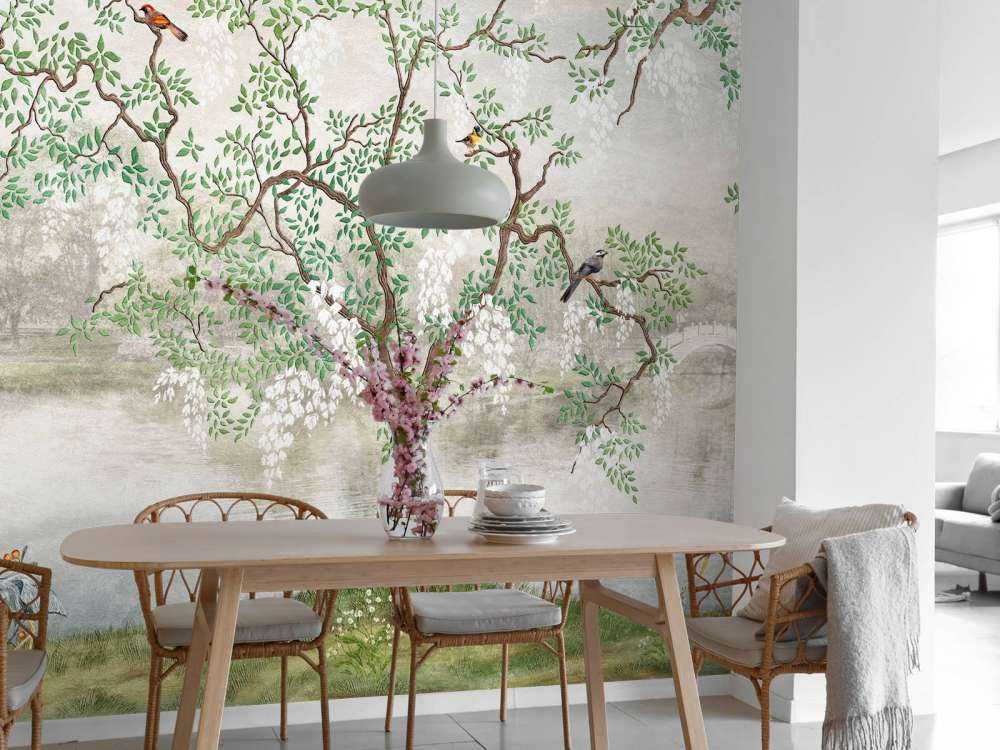 Vintage geschilderd landschap