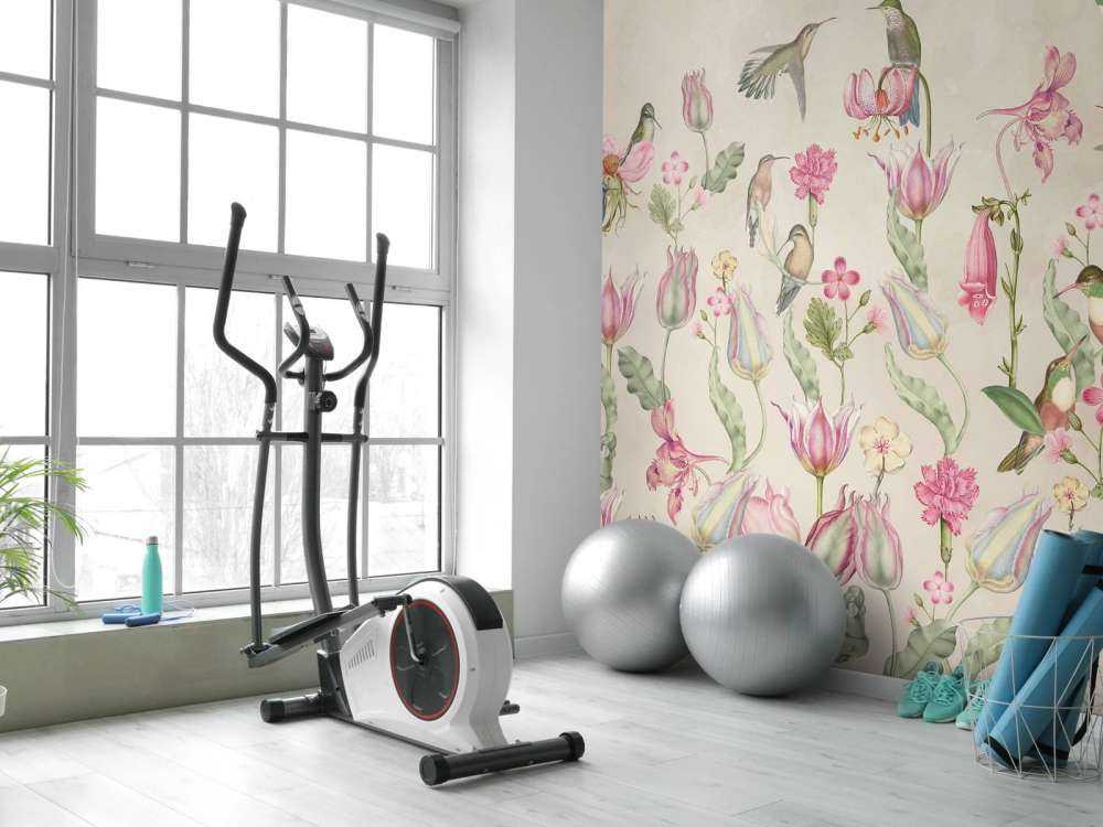 Spring Hummingbird Symphony - Blush Cream Elegance