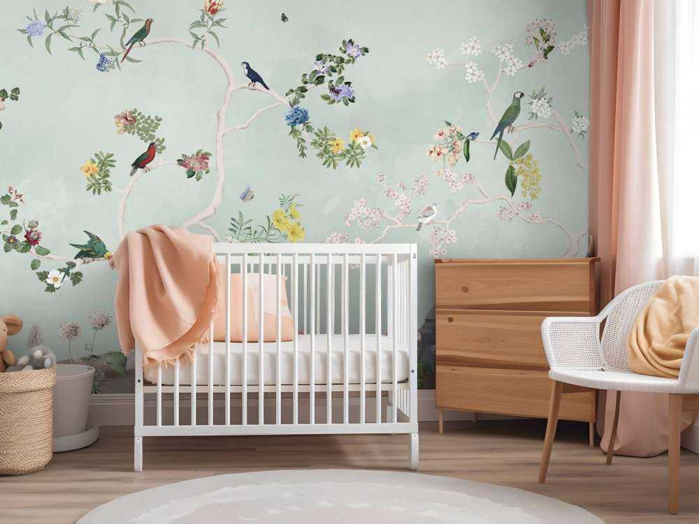 Birds in Garden Panorama 5