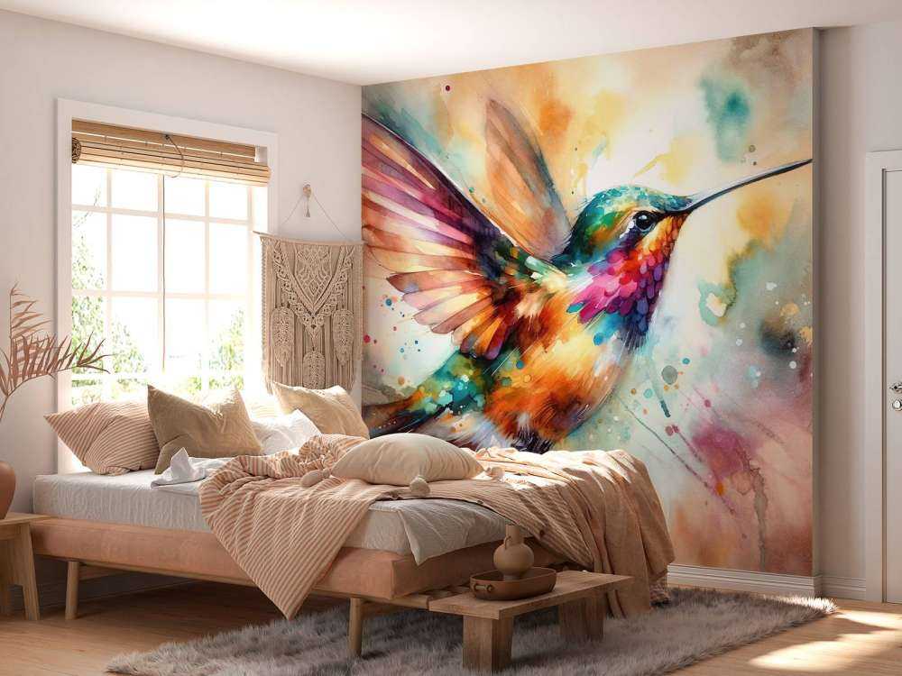 Iridescent Hummingbird Mid Flight