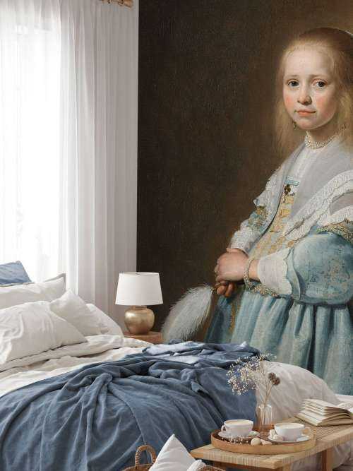 Portret van een meisje in het blauw