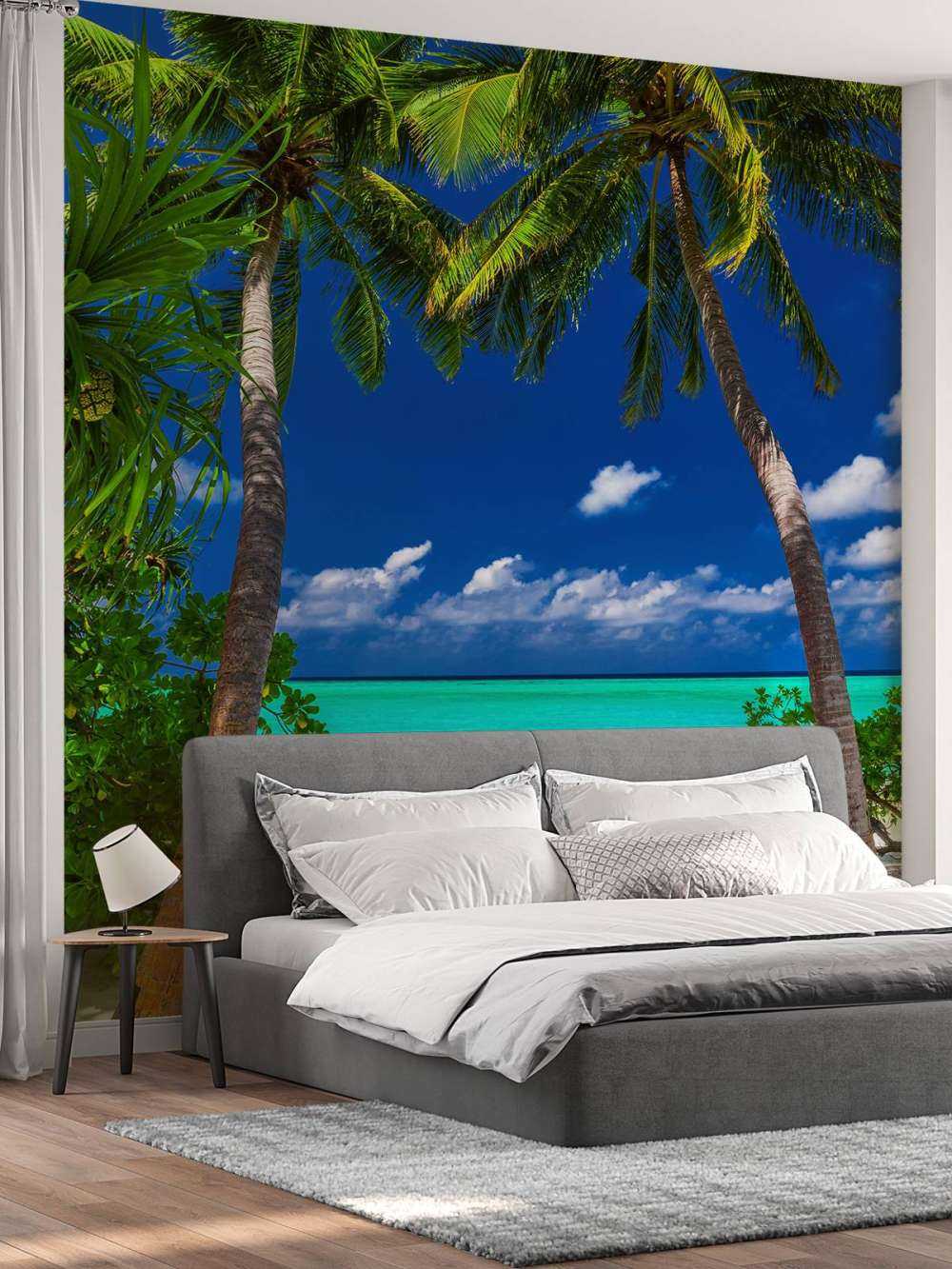 Palmbomen op een eiland