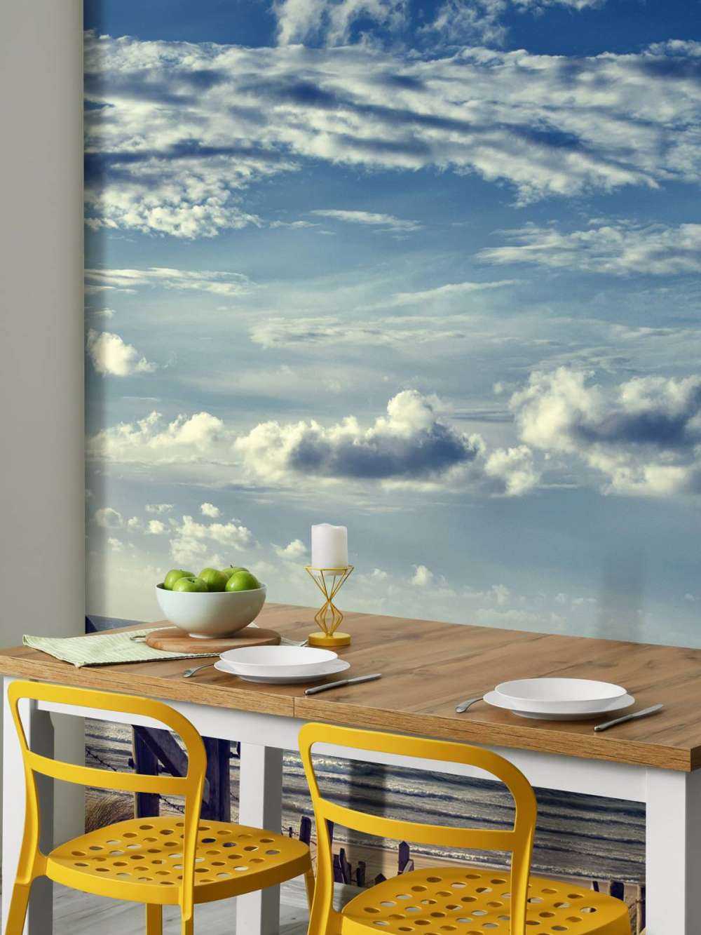 Strand en wolken