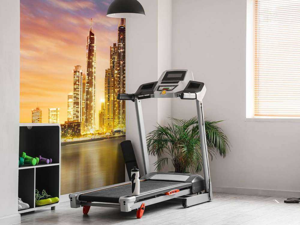 Skyline van Dubai vanaf Palm Jumeirah