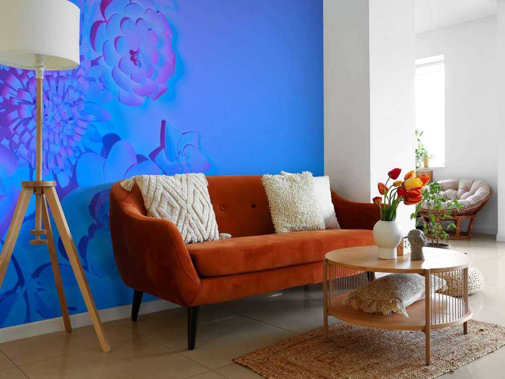 Paars modern kunstwerk