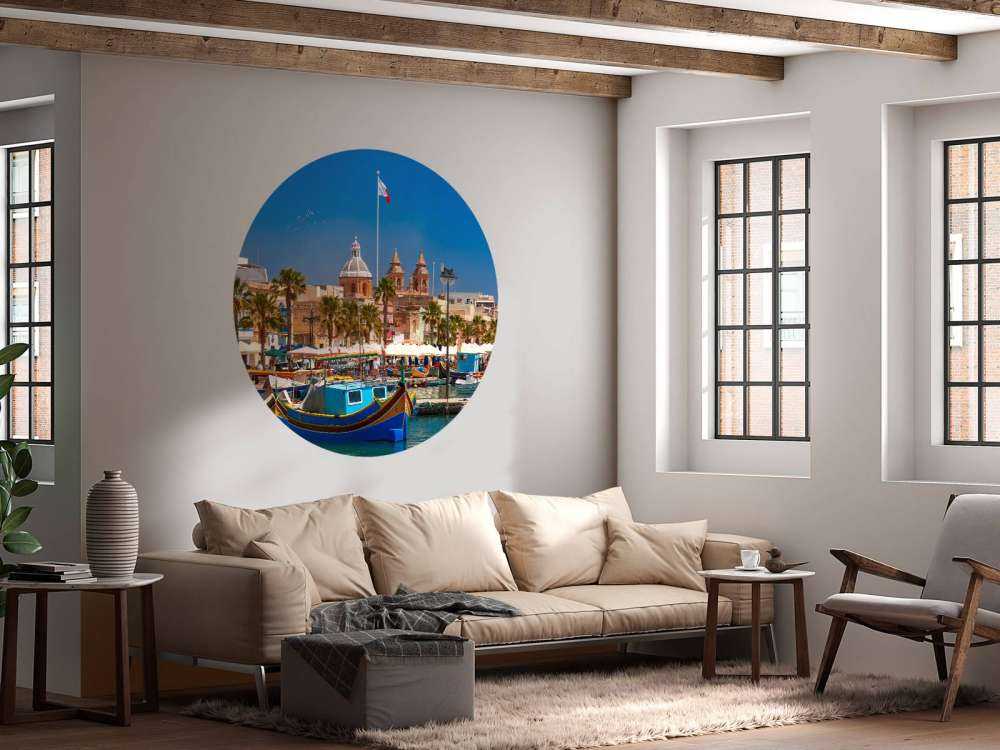 Traditionele boten in de haven van Marsaxlokk, Malta