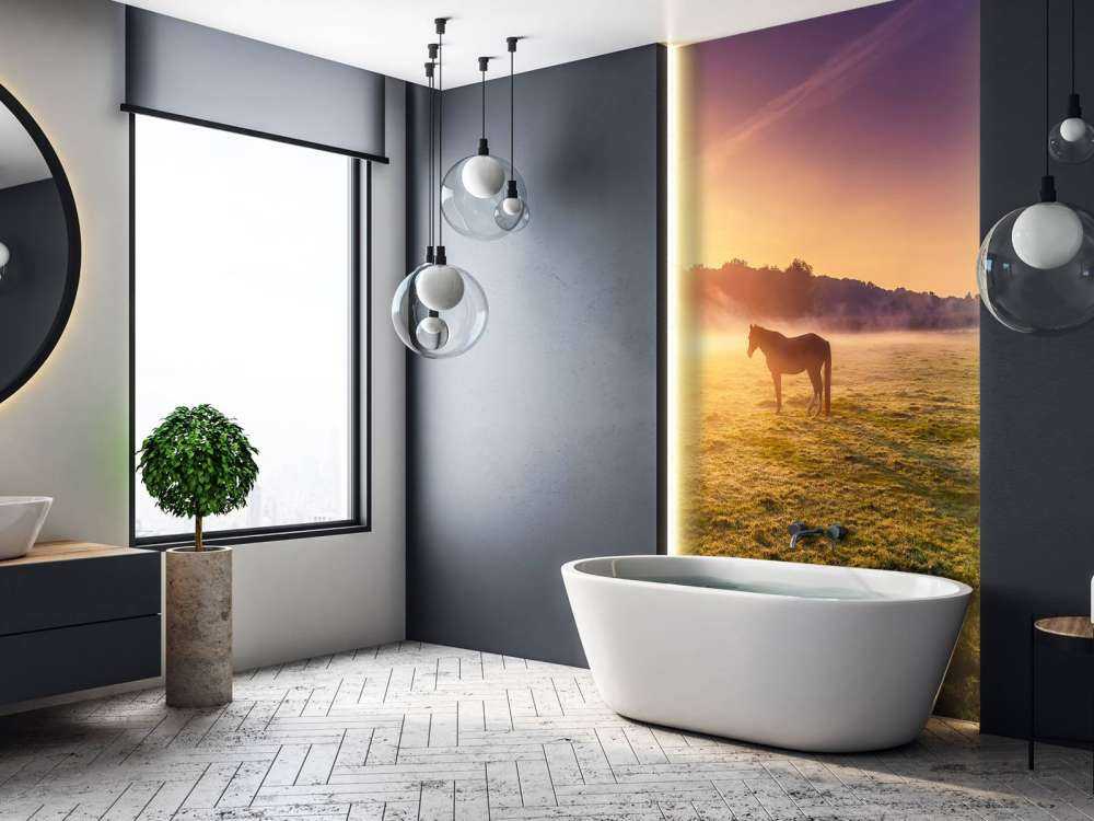 Grazende paarden bij zonsondergang