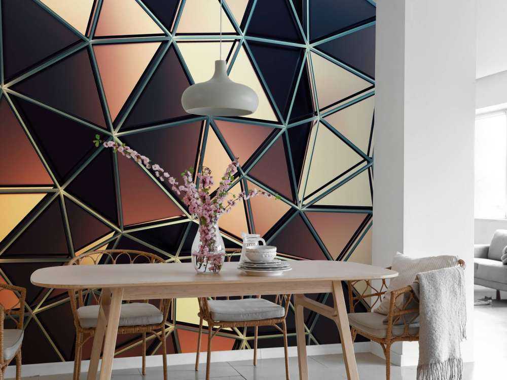 Driehoekige textuur in het bruin