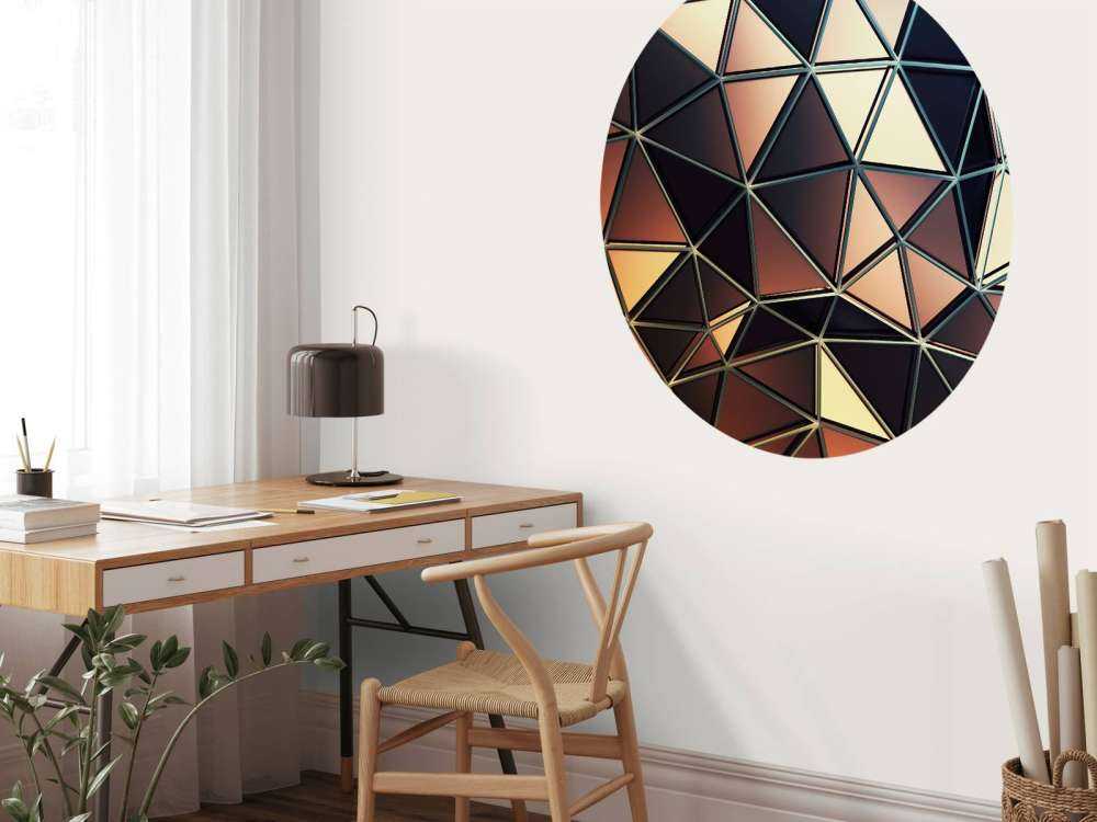 Driehoekige textuur in het bruin