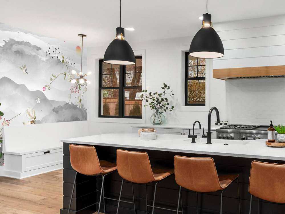 Grijze bergen en heuvels