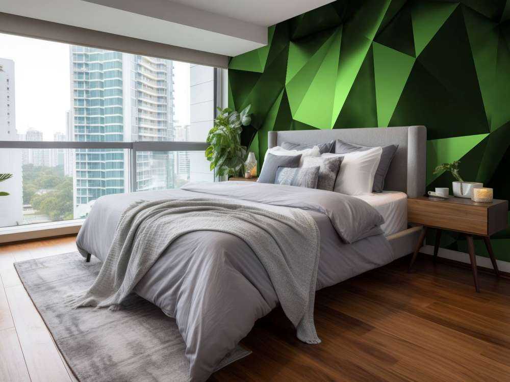 Groen veelhoekig geometrisch oppervlak