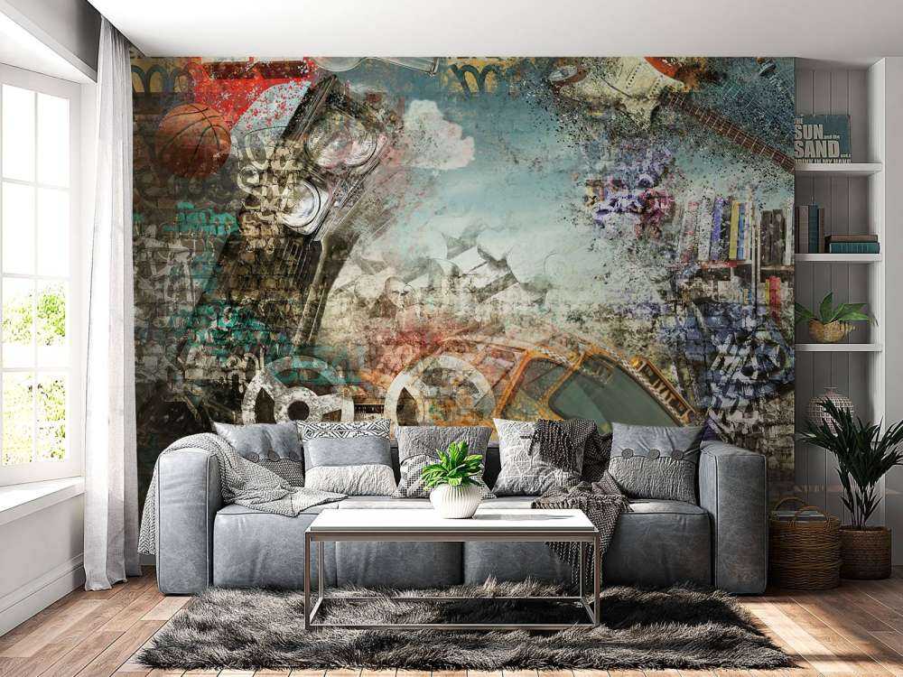 Hiphop en grunge graffiti creatie