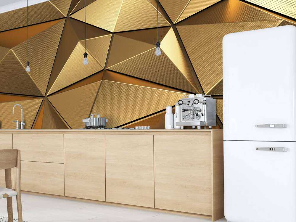 Gouden veelhoekig geometrisch oppervlak