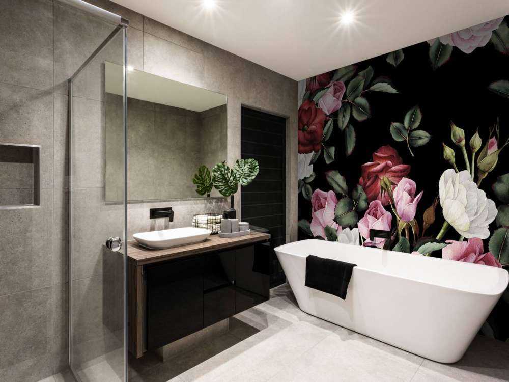 Rozen print met donkere achtergrond