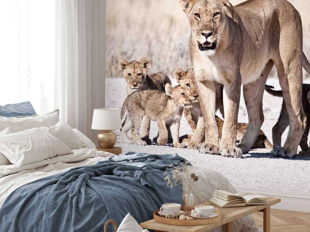 Leeuwin met haar welpen