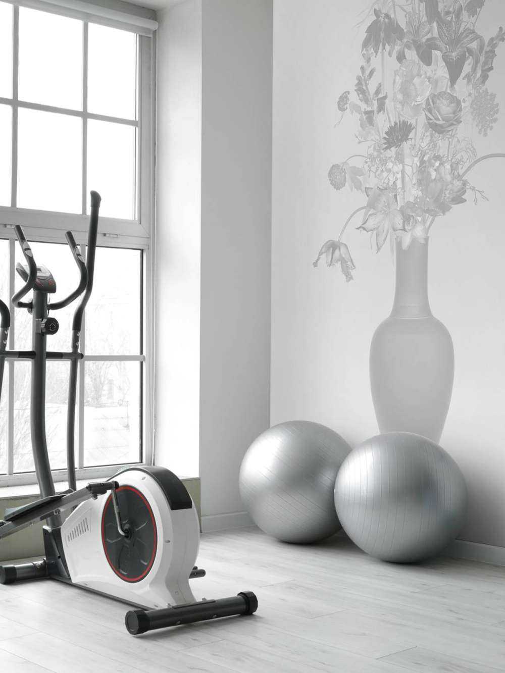 Royaal bloemen boeket zwart-wit