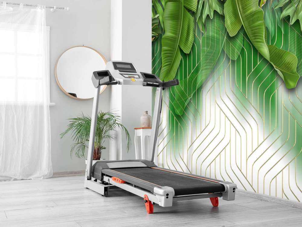 Gouden lijnen effect met groene bladeren