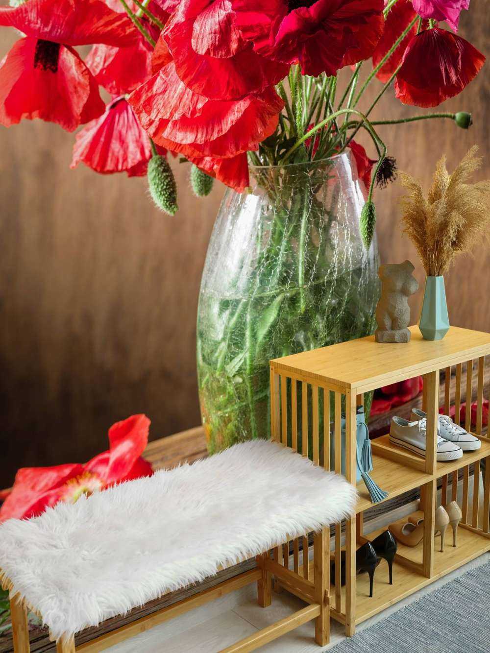 Klaprozen in een vaas