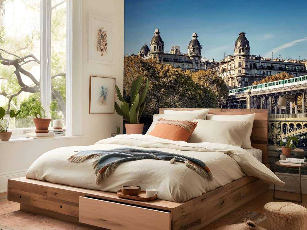 Klassieke stadspoort over de Seine