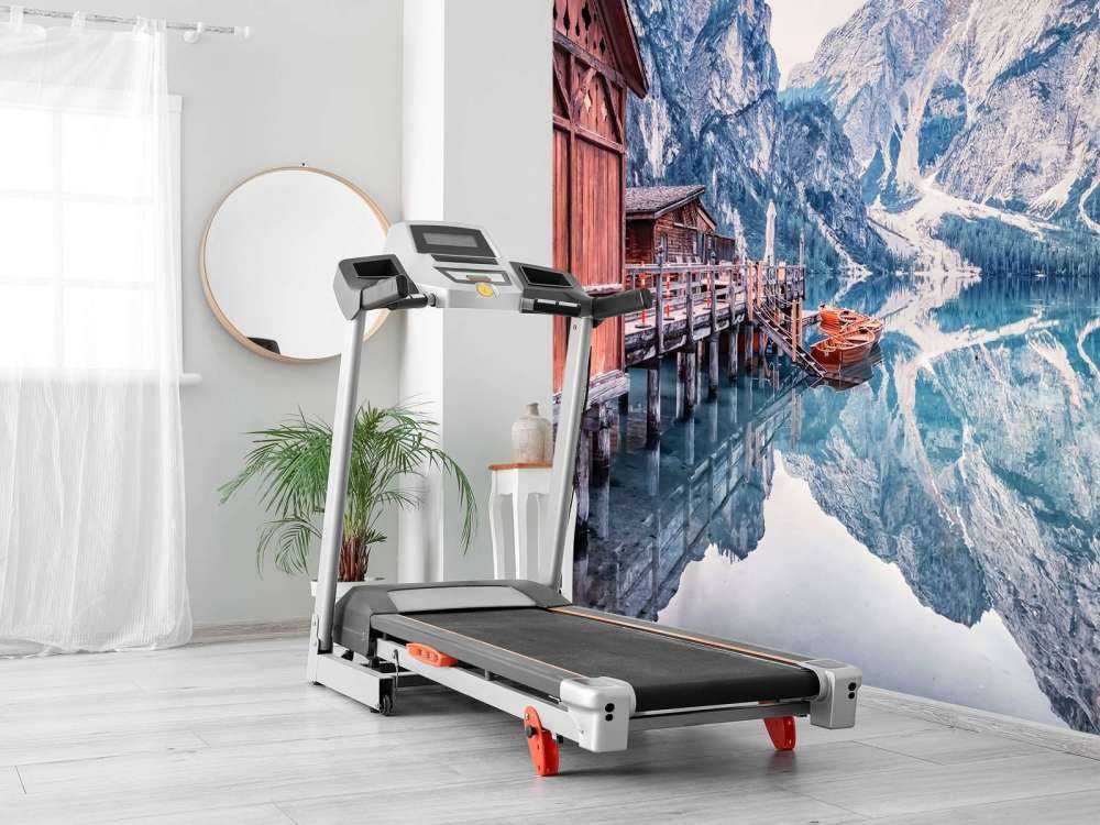 Bergmeer bij houten steiger