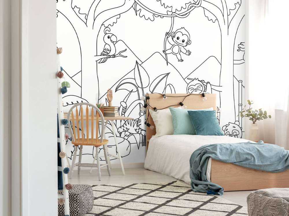 Speelse dierenpret in de jungle