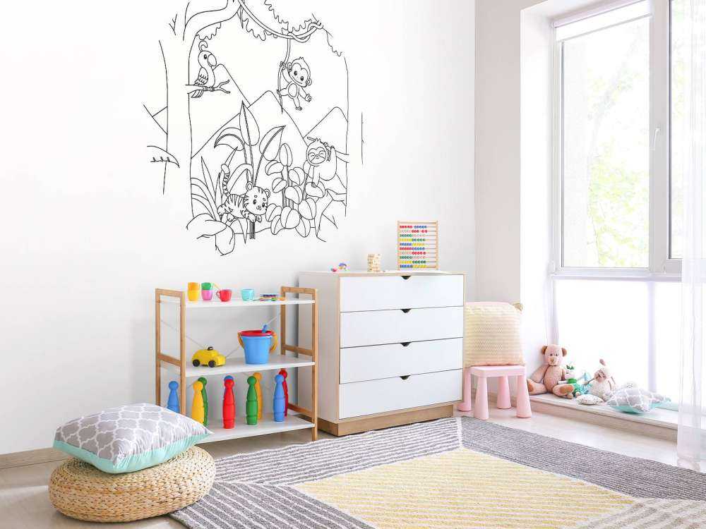 Speelse dierenpret in de jungle