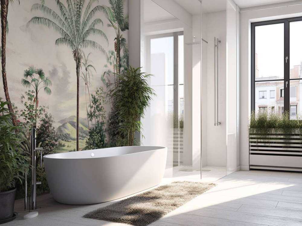 Romantic Tropics Dark Green