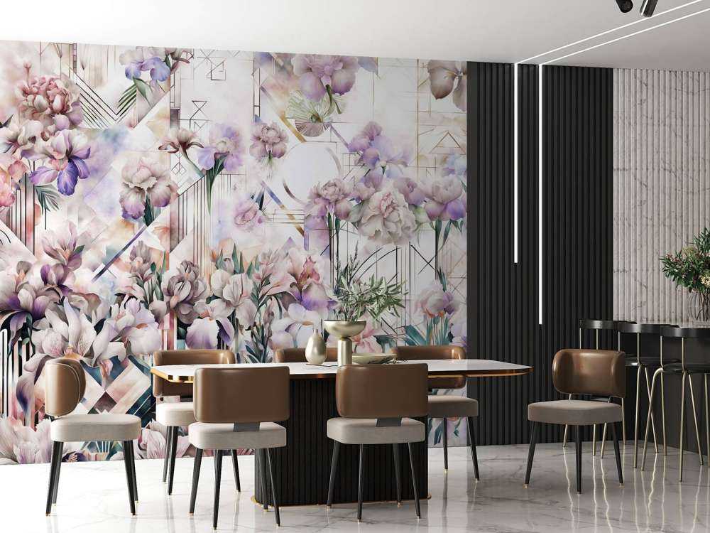 Huge Watercolor Irises Pink