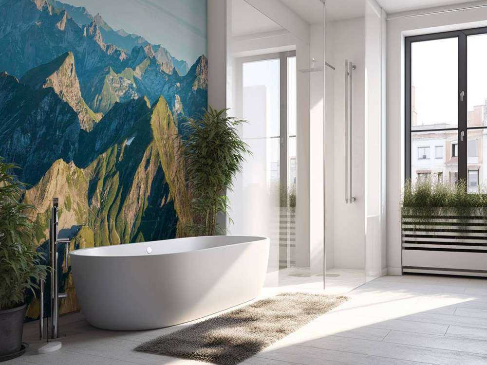 Zomergloed over bergkam