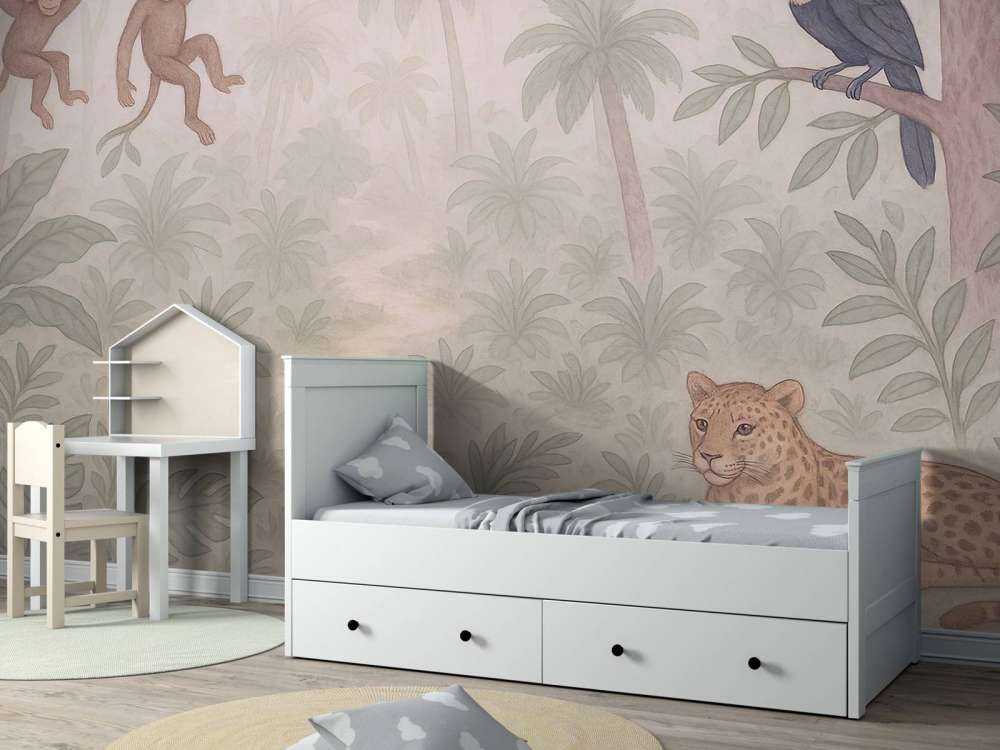 Junglevrienden in de ochtendmist