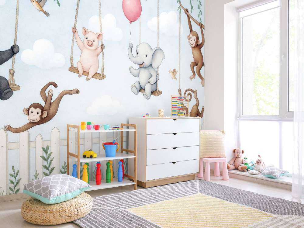 Dierenvriendjes in de speeltuin