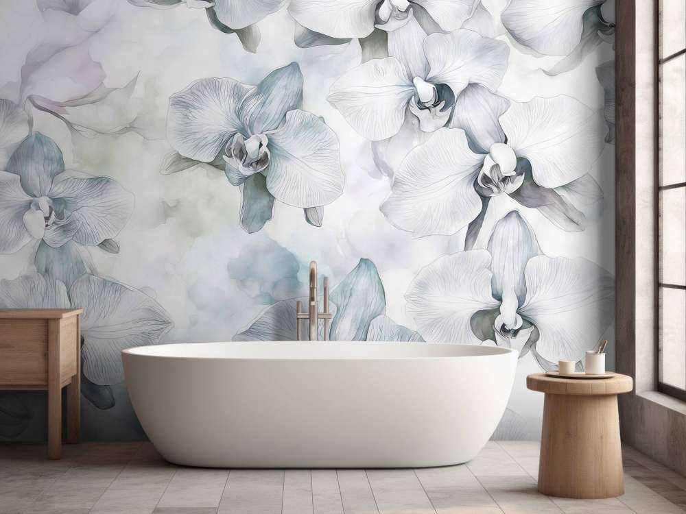 Watercolor orchids melodies