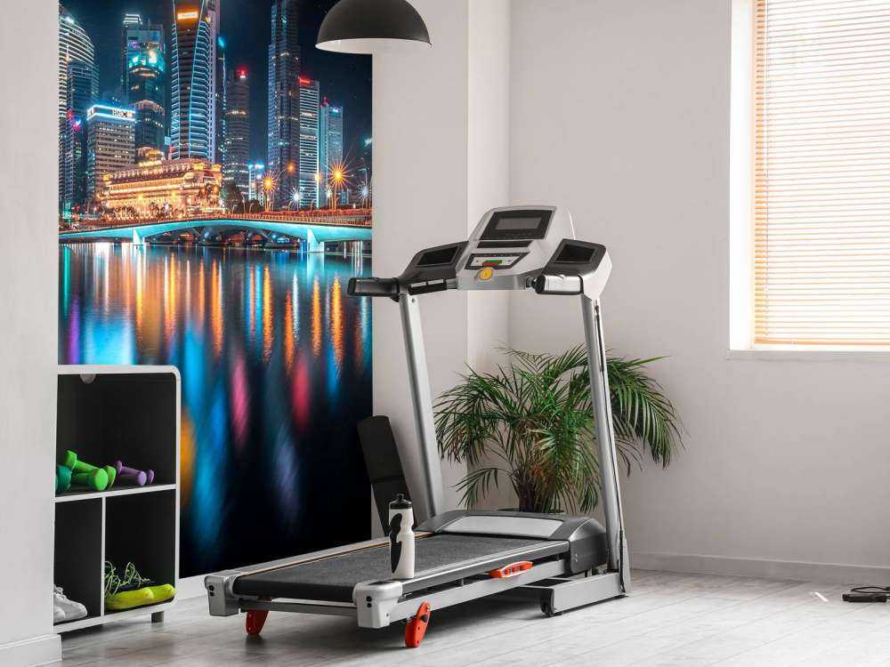 Lichtreflecties op moderne skyline