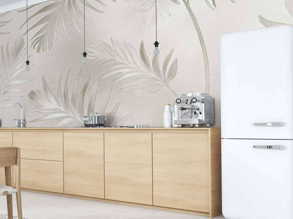 Golden leaves on dark Off-White