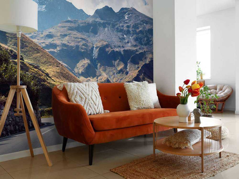 Panorama van een bergweg