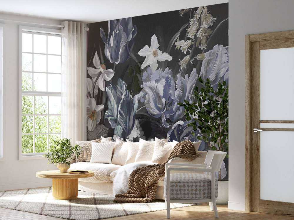 Bouquet with pions Blue