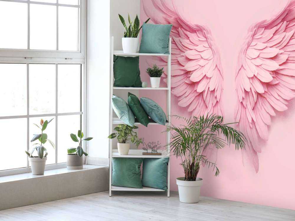 Pink angel wings backdrop