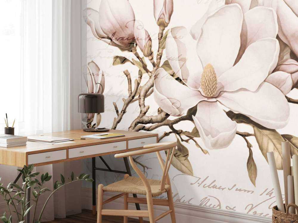 Magnolia spring romance nostalgic flower art