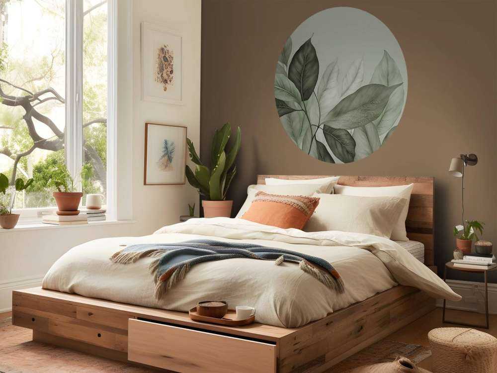 Soft botanical foliage green tranquility