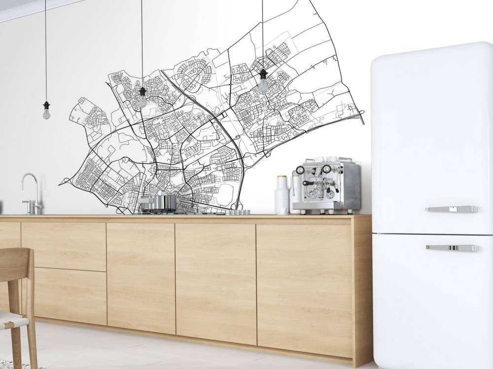 Plattegrond van Den Bosch, wit