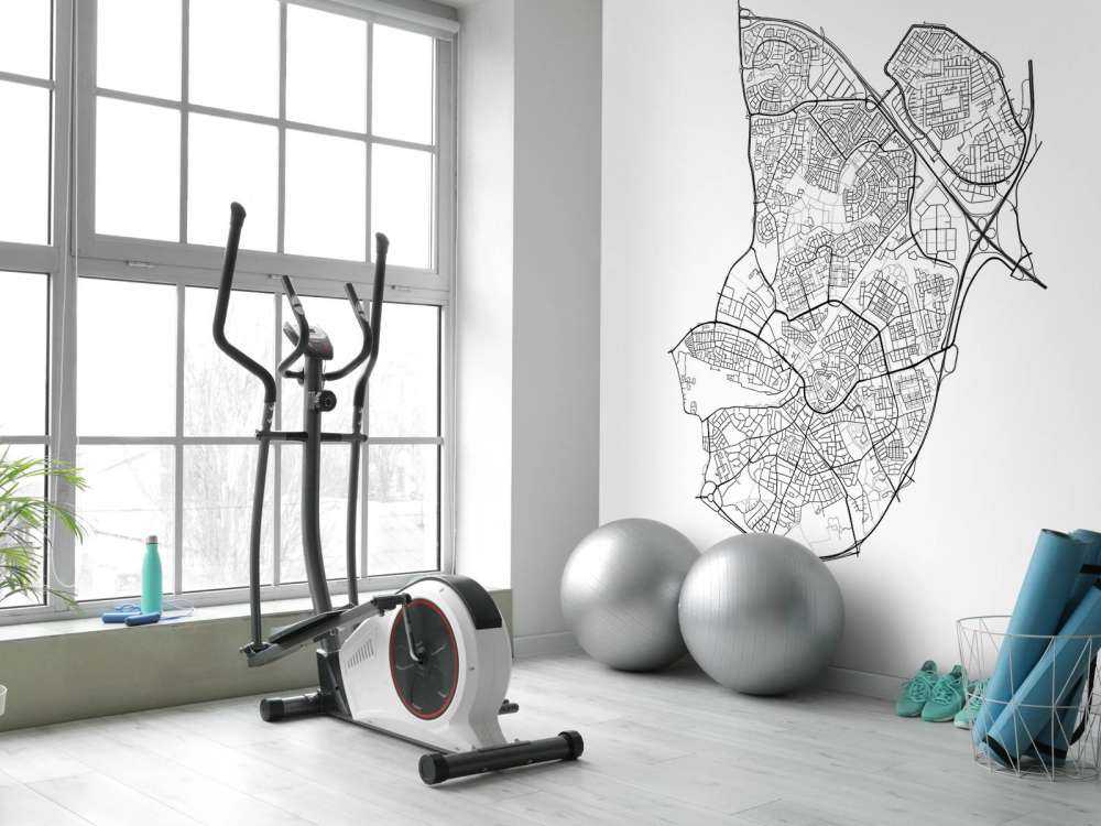 Plattegrond van Amersfoort, wit