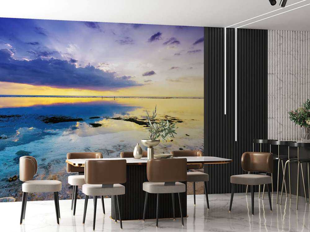 Strand met kleurrijk effect