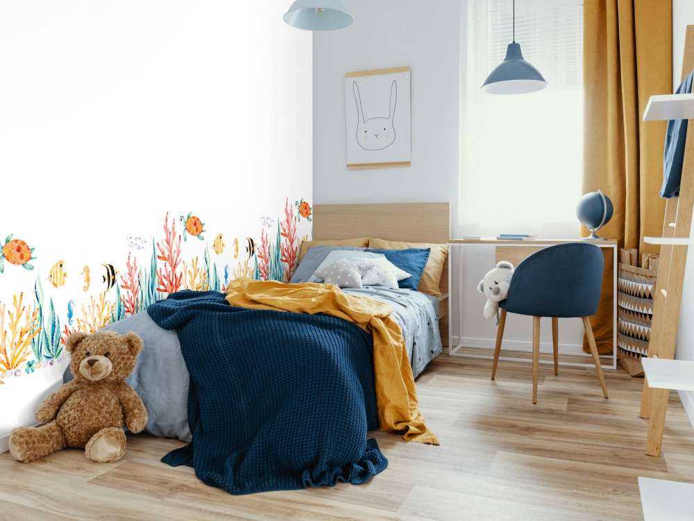 Zeeleven tekening met een witte achtergrond