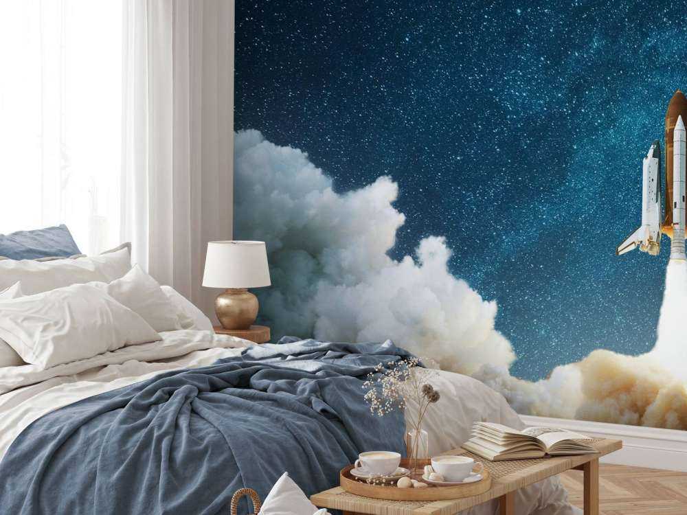 Space Shuttle lancering met sterren