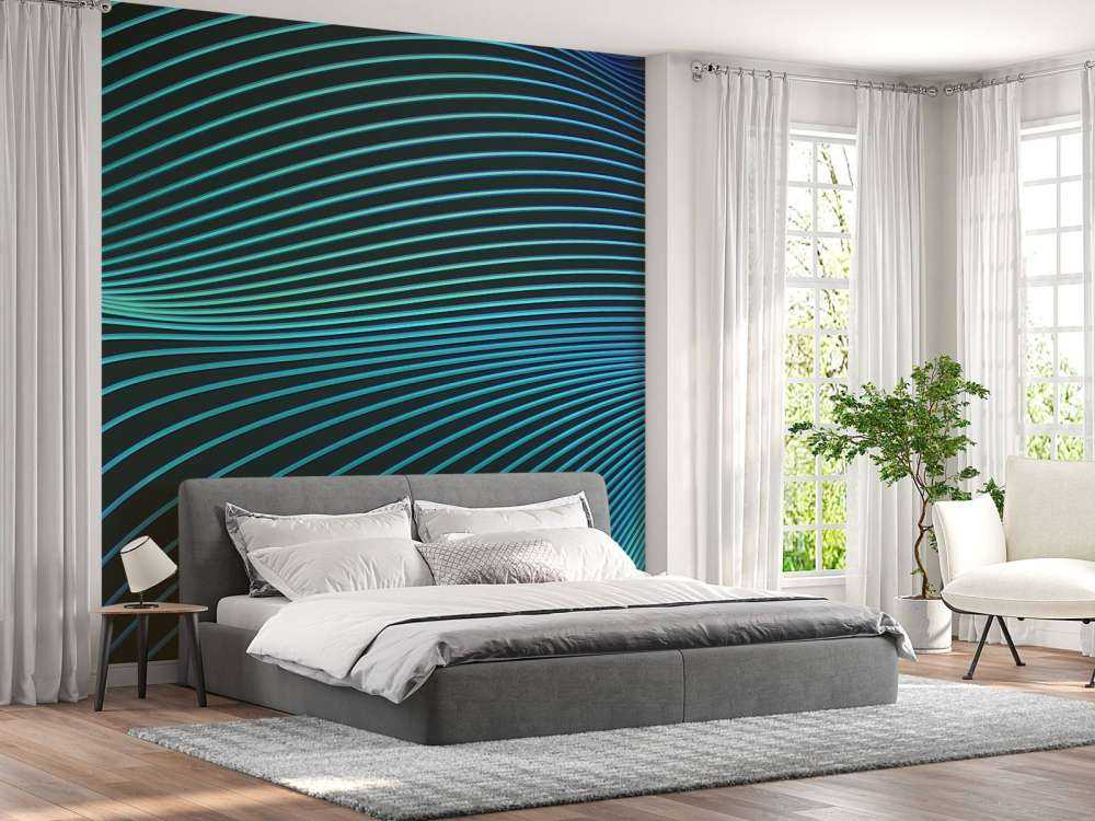 Golvend neon ontwerp