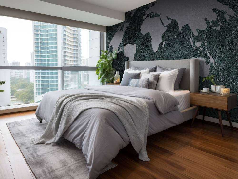 Wereldkaart met structuur