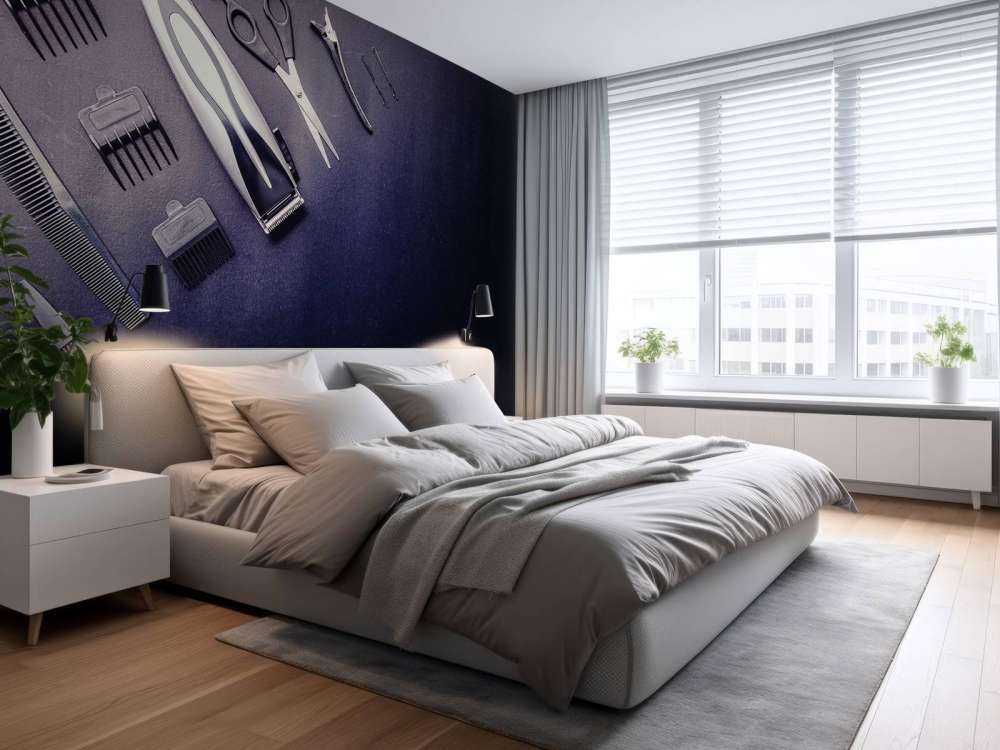 Kapper hulpmiddelen met een donkere achtergrond