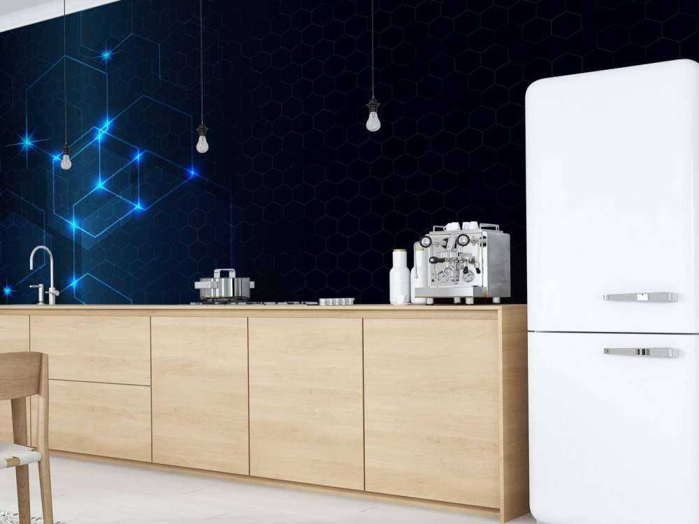 Abstracte gloeiende hexagons