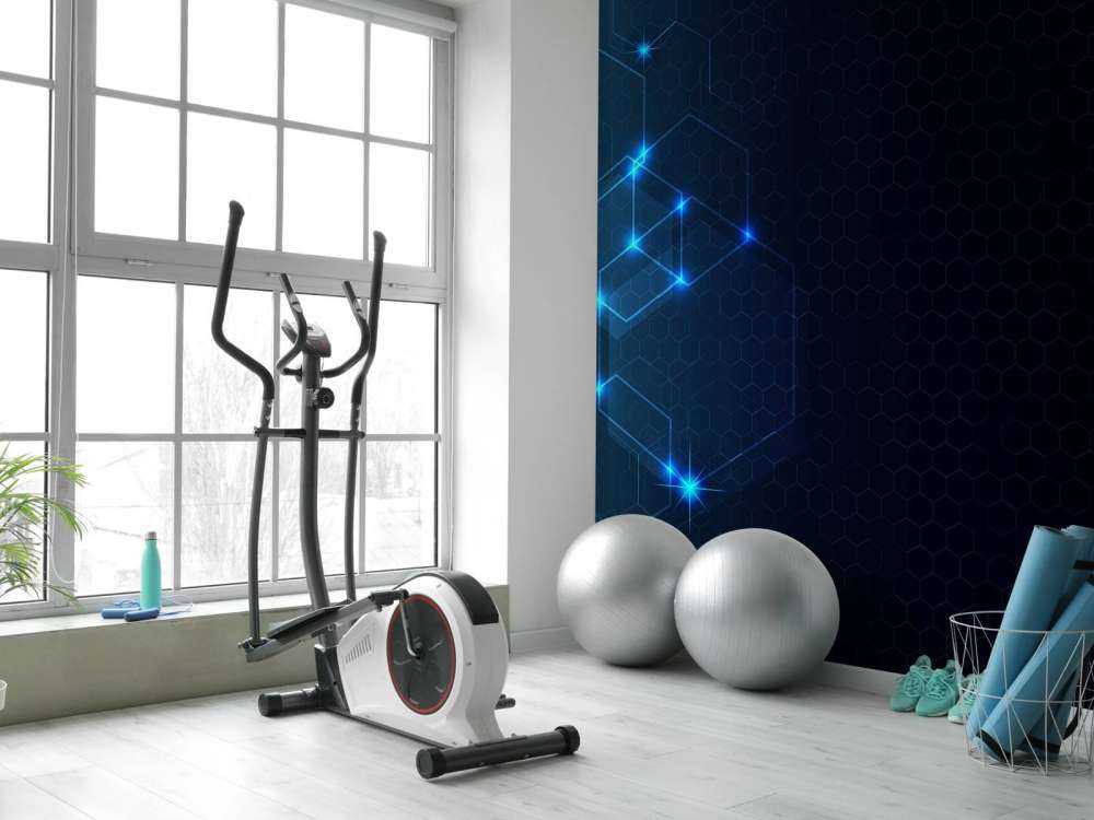 Abstracte gloeiende hexagons